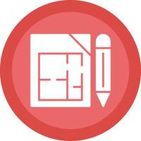 Architectural Terms Glyph Due Circle Icon Design vector
