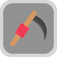 Scythe Flat round corner Icon Design vector