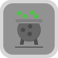 Cauldron Flat round corner Icon Design vector