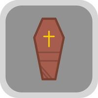 Coffin Flat round corner Icon Design vector