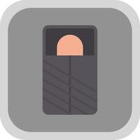 Sleeping Bag Flat round corner Icon Design vector