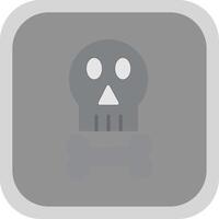 Skull Flat round corner Icon Design vector