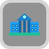 City Hall Flat round corner Icon Design vector