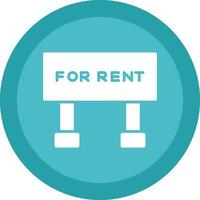 For Rent Glyph Due Circle Icon Design vector