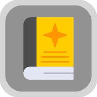 Spell Book Flat round corner Icon Design vector