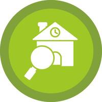 Find Home Glyph Due Circle Icon Design vector