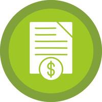 Mortgage Paper Glyph Due Circle Icon Design vector