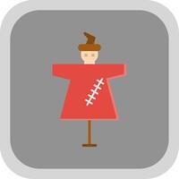 Scarecrow Flat round corner Icon Design vector