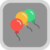 Balloons Flat round corner Icon Design vector