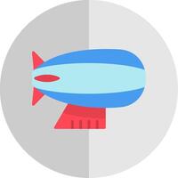 Zeppelin Flat Scale Icon Design vector