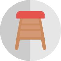 Bar Stool Flat Scale Icon Design vector