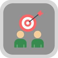 Business Targeting Flat round corner Icon Design vector