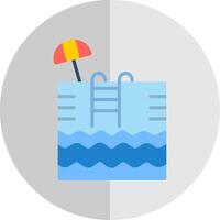 Swimming Pool Flat Scale Icon Design vector