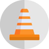 Traffic Cone Flat Scale Icon Design vector