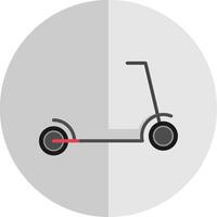 Kick Scooter Flat Scale Icon Design vector