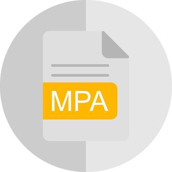 MPA File Format Flat Scale Icon Design vector