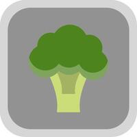 Broccoli Flat round corner Icon Design vector