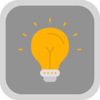 Lightbulb Flat round corner Icon Design vector