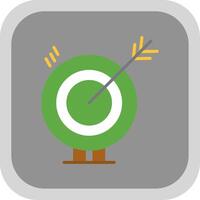 Target Flat round corner Icon Design vector