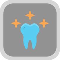 Healthy Tooth Flat round corner Icon Design vector