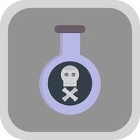 Poison Flat round corner Icon Design vector