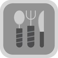 Cocinando utensilios plano redondo esquina icono diseño vector