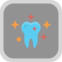 Clean Tooth Flat round corner Icon Design vector