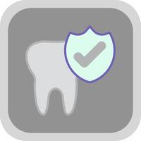 Tooth Flat round corner Icon Design vector