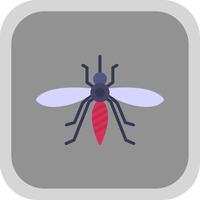 mosquito plano redondo esquina icono diseño vector