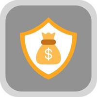 Shield Flat round corner Icon Design vector
