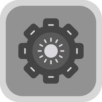 Setting Flat round corner Icon Design vector