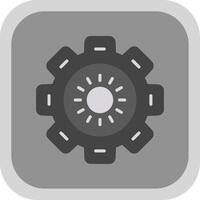 Setting Flat round corner Icon Design vector