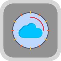 Cloud Computing Flat round corner Icon Design vector