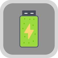 Battery Status Flat round corner Icon Design vector