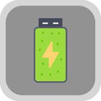 Battery Status Flat round corner Icon Design vector