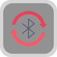 Bluetooth Flat round corner Icon Design vector