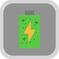 Battery Flat round corner Icon Design vector