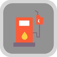 Petrol Station Flat round corner Icon Design vector