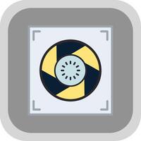 Aperture Flat round corner Icon Design vector