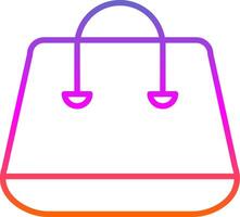 Shopping Bag Line Gradient Icon Design vector