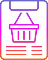 Purchase Order Line Gradient Icon Design vector