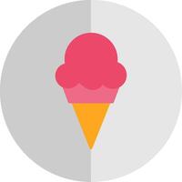 Ice Cream Flat Scale Icon Design vector