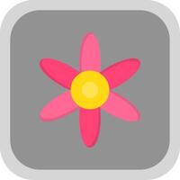 Amaryllis Flat round corner Icon Design vector