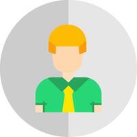 Employee Flat Scale Icon Design vector