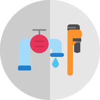 Plumbing installation Flat Scale Icon Design vector