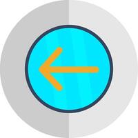 Left Arrow Flat Scale Icon Design vector