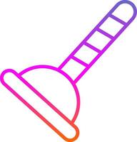 Plunger Line Gradient Icon Design vector
