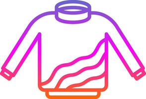 Sweater Line Gradient Icon Design vector
