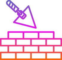 Brickwork Line Gradient Icon Design vector