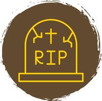 Cemetery Line Gradient Icon Design vector